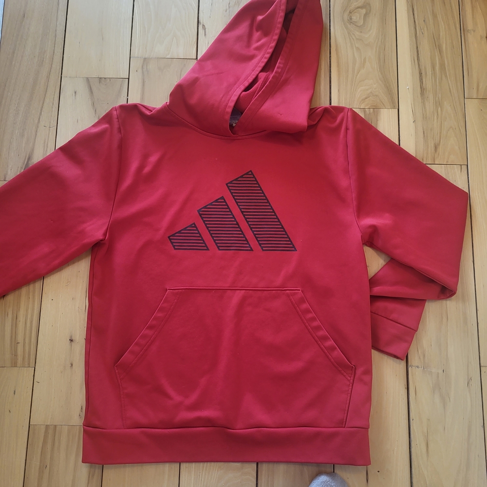 Adidas Kids Xl (18-20) Red Hoodie